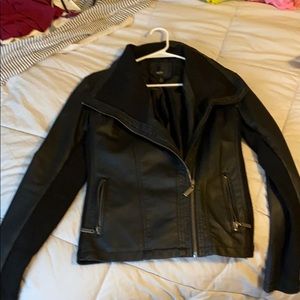 Imitation leather jacket